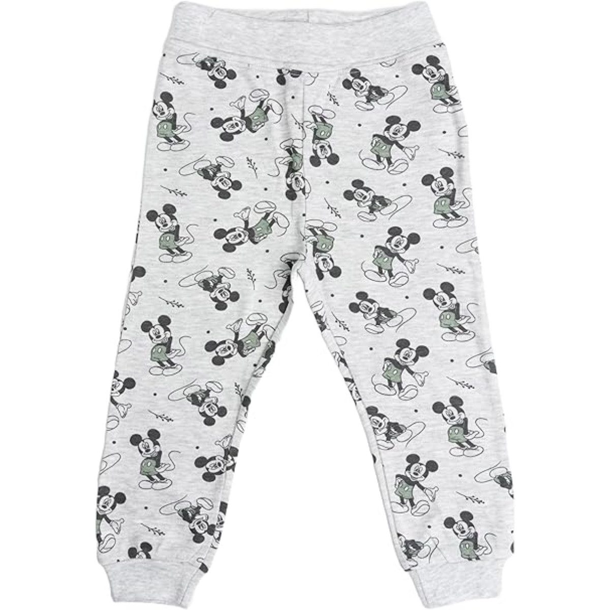 Disney Mickey Mouse Erstausstattungspaket Baby Set 4-teilig aus Baumwolle – Langarmshirt, Hose, Mütze & Halstuch