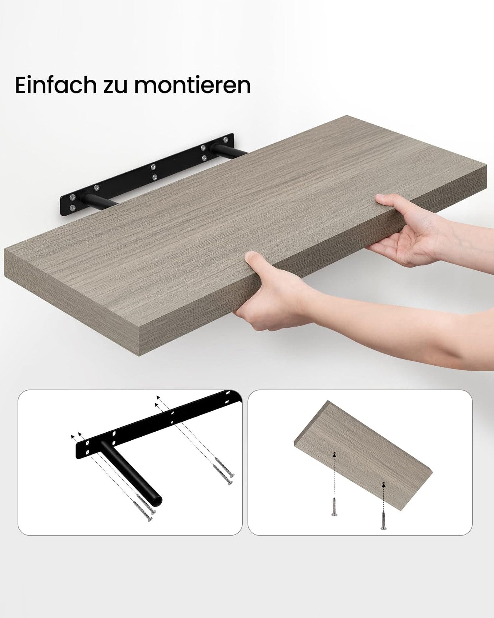 Woltu Wandboard, 1-tlg., Wandregal Holz Schweberegal günstig online kaufen