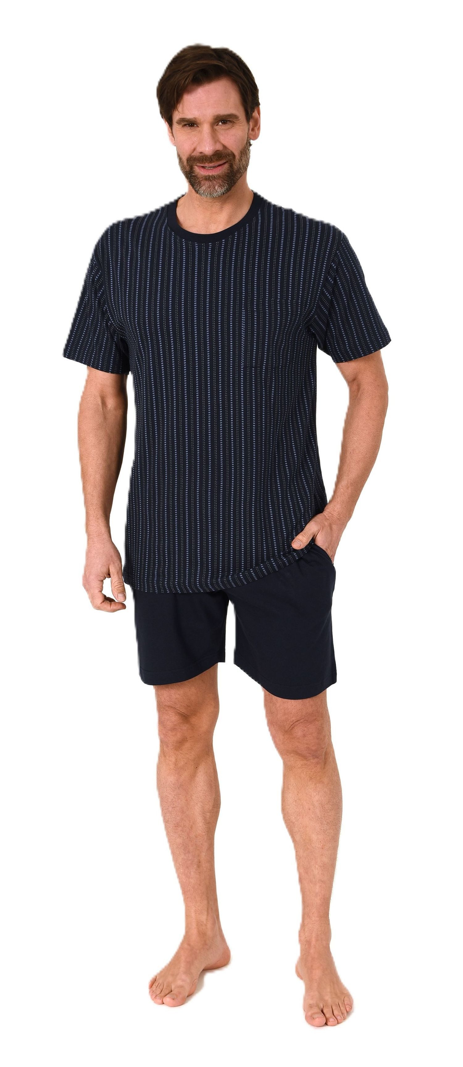 Normann Pyjama Normann Herren Schlafanzug kurzarm Shorty gestreift-auch in günstig online kaufen