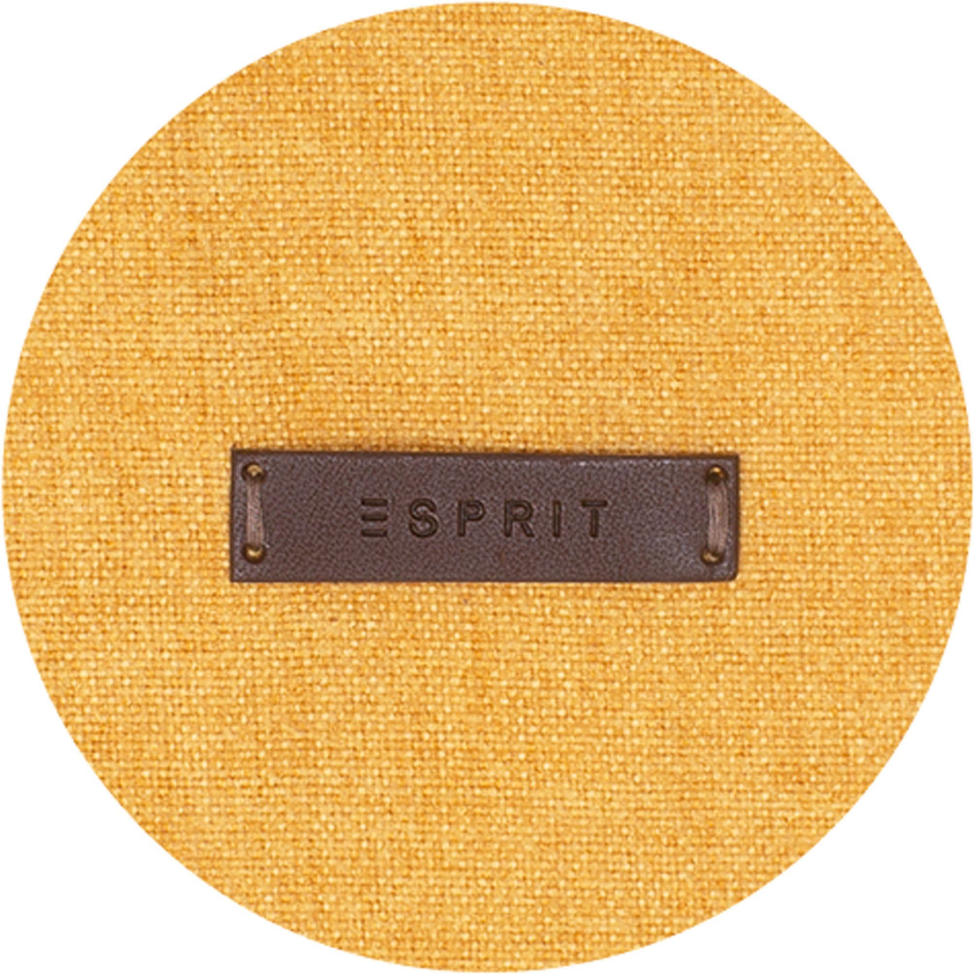 Esprit, Look (1 im zeilosen, MUSTARD Vorhang unifarbenen Ösen Harp, Jacquard, blickdicht, St),