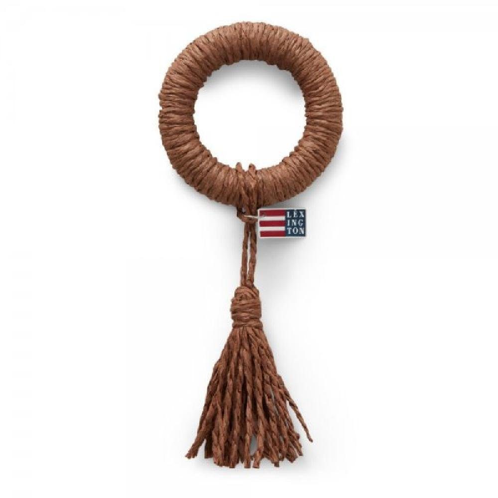 Lexington Serviettenhalter LEXINGTON Serviettenring Recycled Paper Straw Ring With Tassel Brown