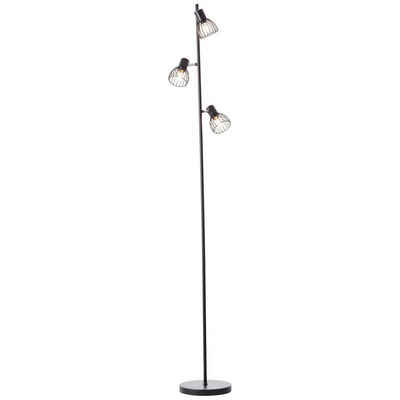 Brilliant Stehlampe Blacky, Lampe, Blacky Standleuchte 3flg schwarz matt, 3x D45, E14, 25W, Mit Fu