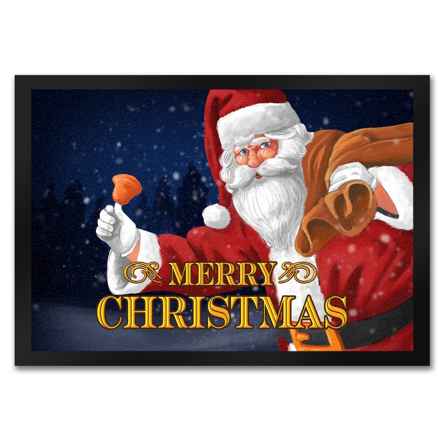 speecheese Fußmatte Merry Christmas mit Weihnachtsmann Fußmatte in 35x50 cm günstig online kaufen
