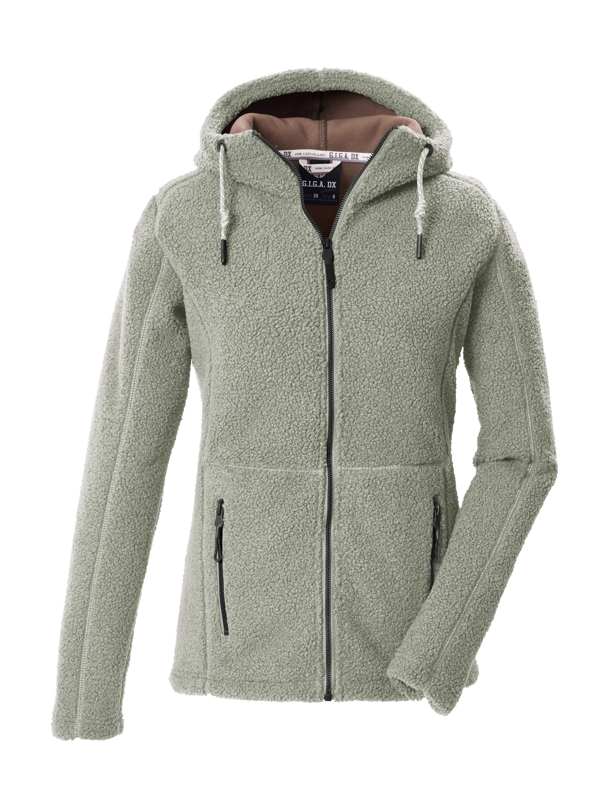 G.I.G.A. DX by killtec Fleecejacke GW 38 WMN KNTFLC JCKT Leichte Strickfleecejacke mit verstellbarer Kapuze und Zipper-Taschen