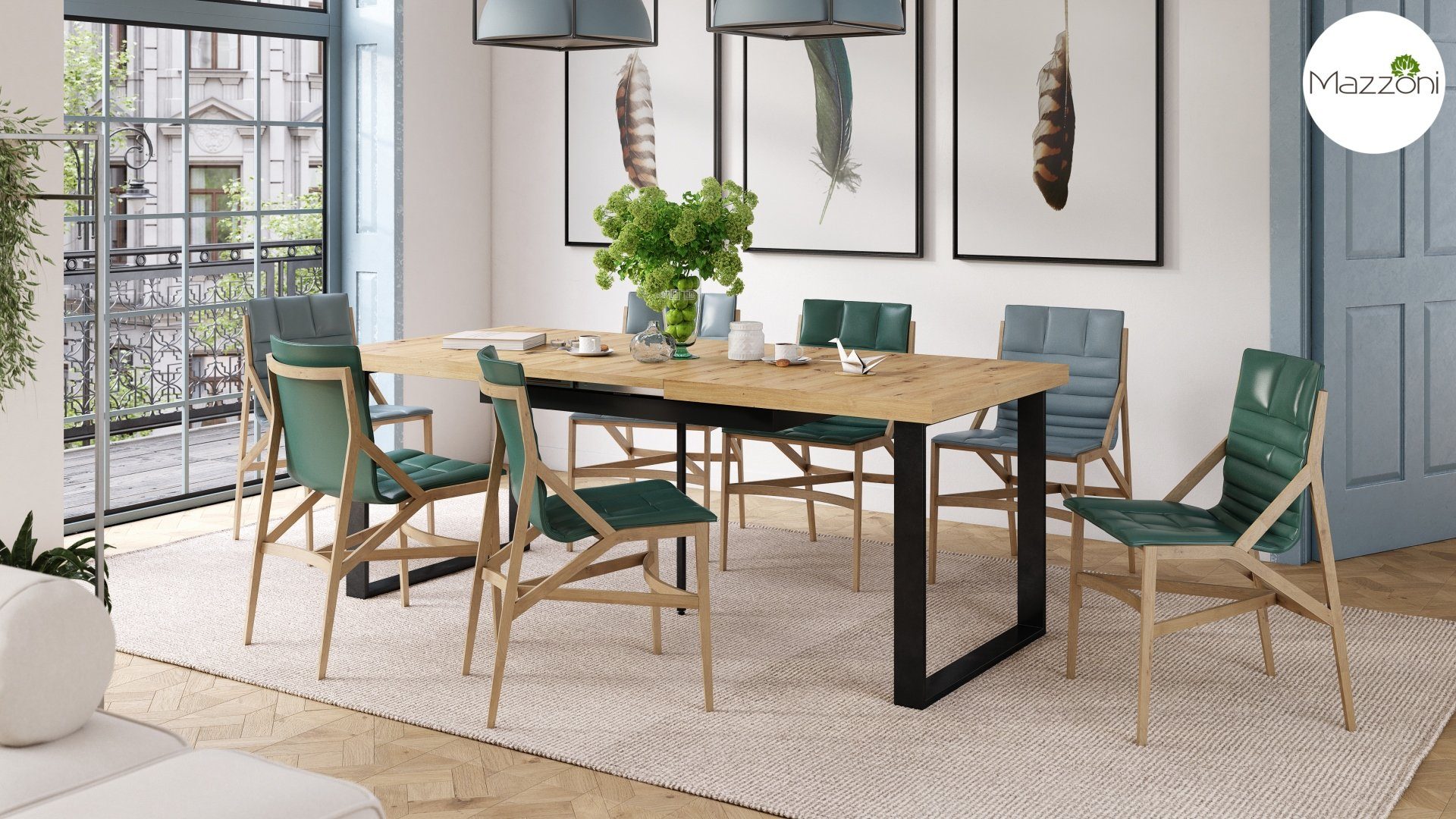 Mazzoni Esstisch Design Esstisch Avella Tisch ausziehbar 160 bis 310 cm