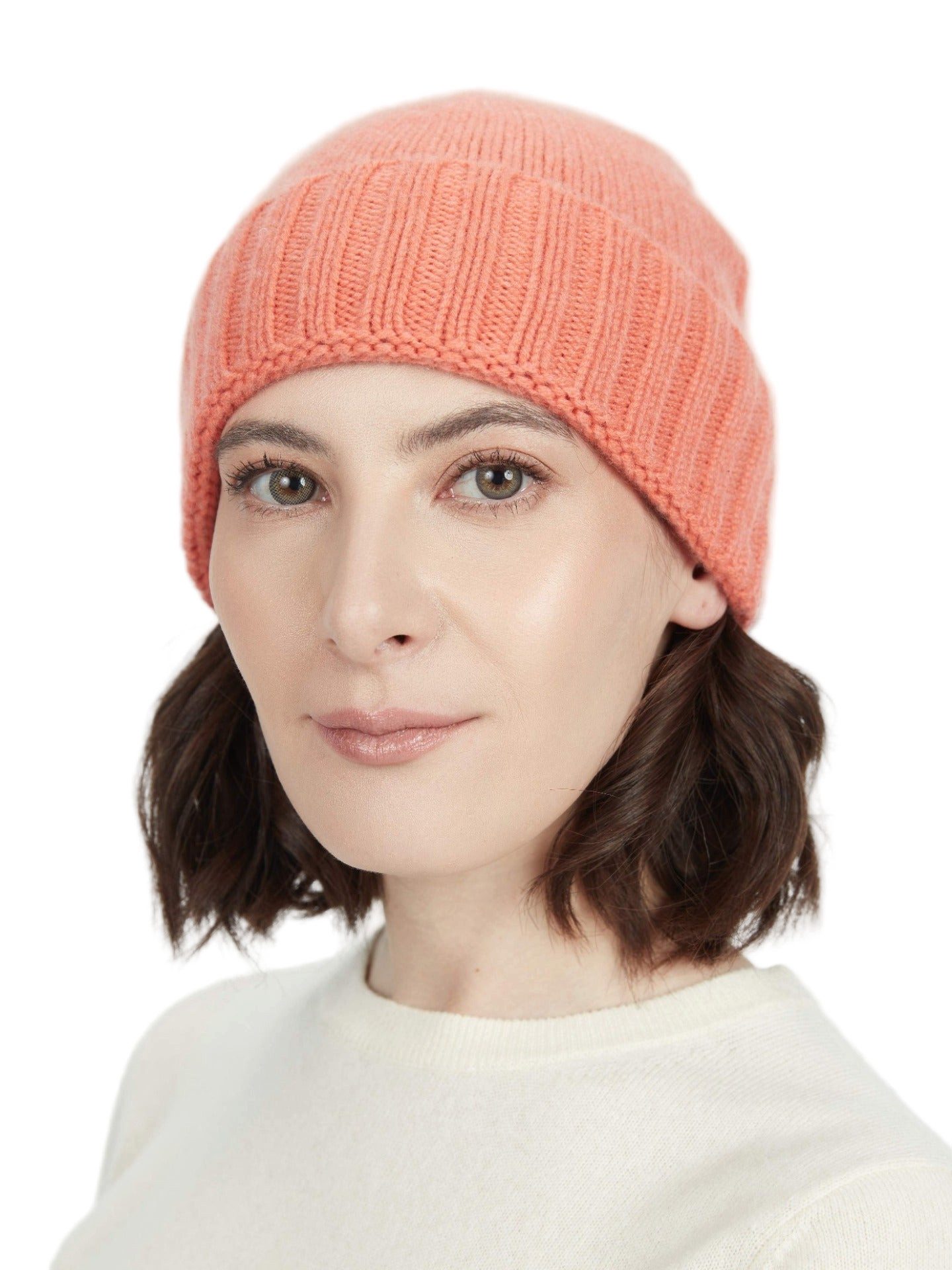 GOBI Cashmere Beanie Rippenstrick Kaschmir Mütze /Unisex/