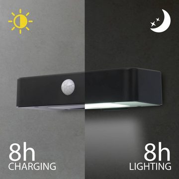 Sygonix LED Solarleuchte Solar-Wandleuchte mit PIR-Sensor, Mit Sensor, Automatische Abschaltung, Mit Dämmerungsfunktion