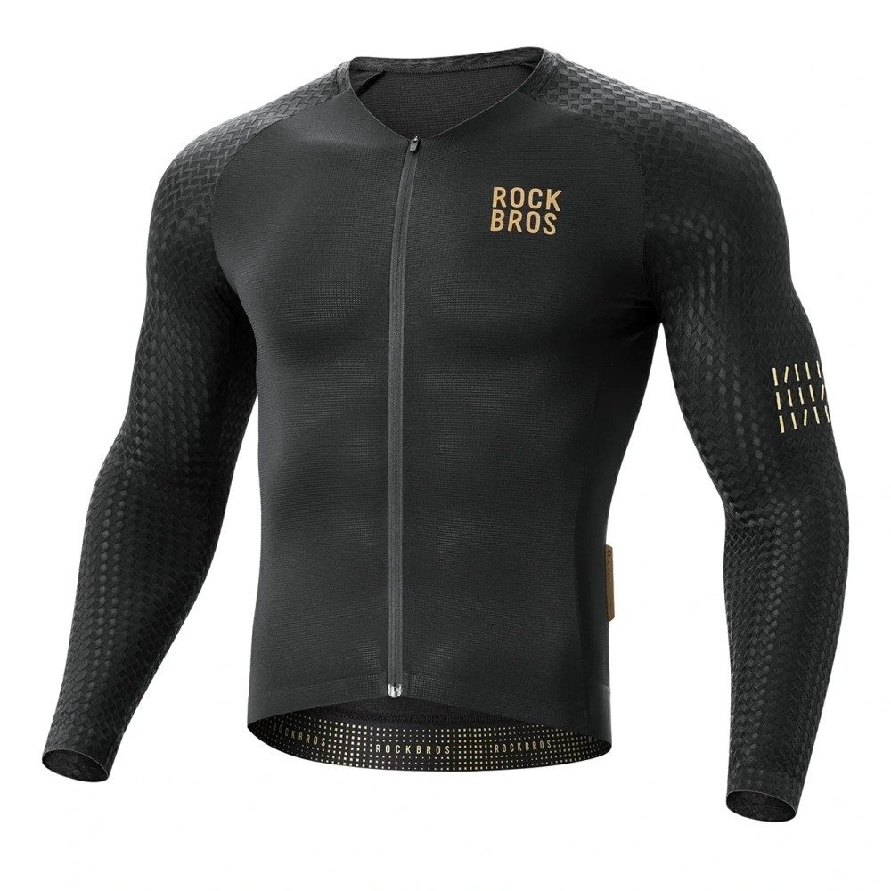 ROCKBROS Radtrikot Radtrikot Fahrradtrikot (Spar-Set, 1-tlg) atmungsaktiv, reflektierend, Rückentasche