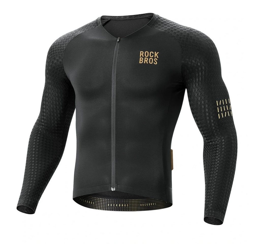 ROCKBROS Radtrikot Radtrikot Fahrradtrikot (Spar-Set, 1-tlg) atmungsaktiv, Reißverschluss, reflektierend