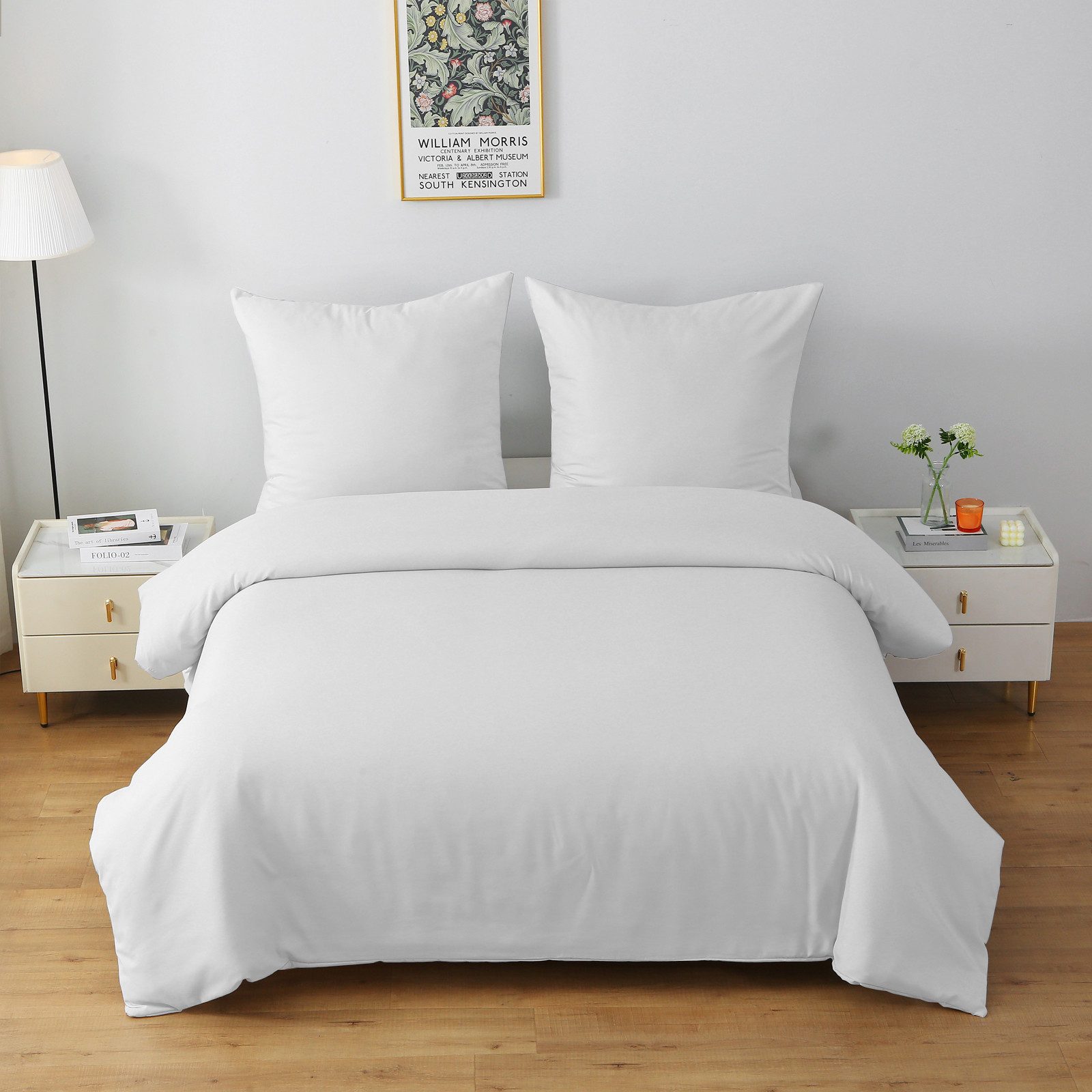 MODFU Bettwäsche Bettwäsche-Set Bettbezug mit Kissenbezug Einfarbig Weich P günstig online kaufen