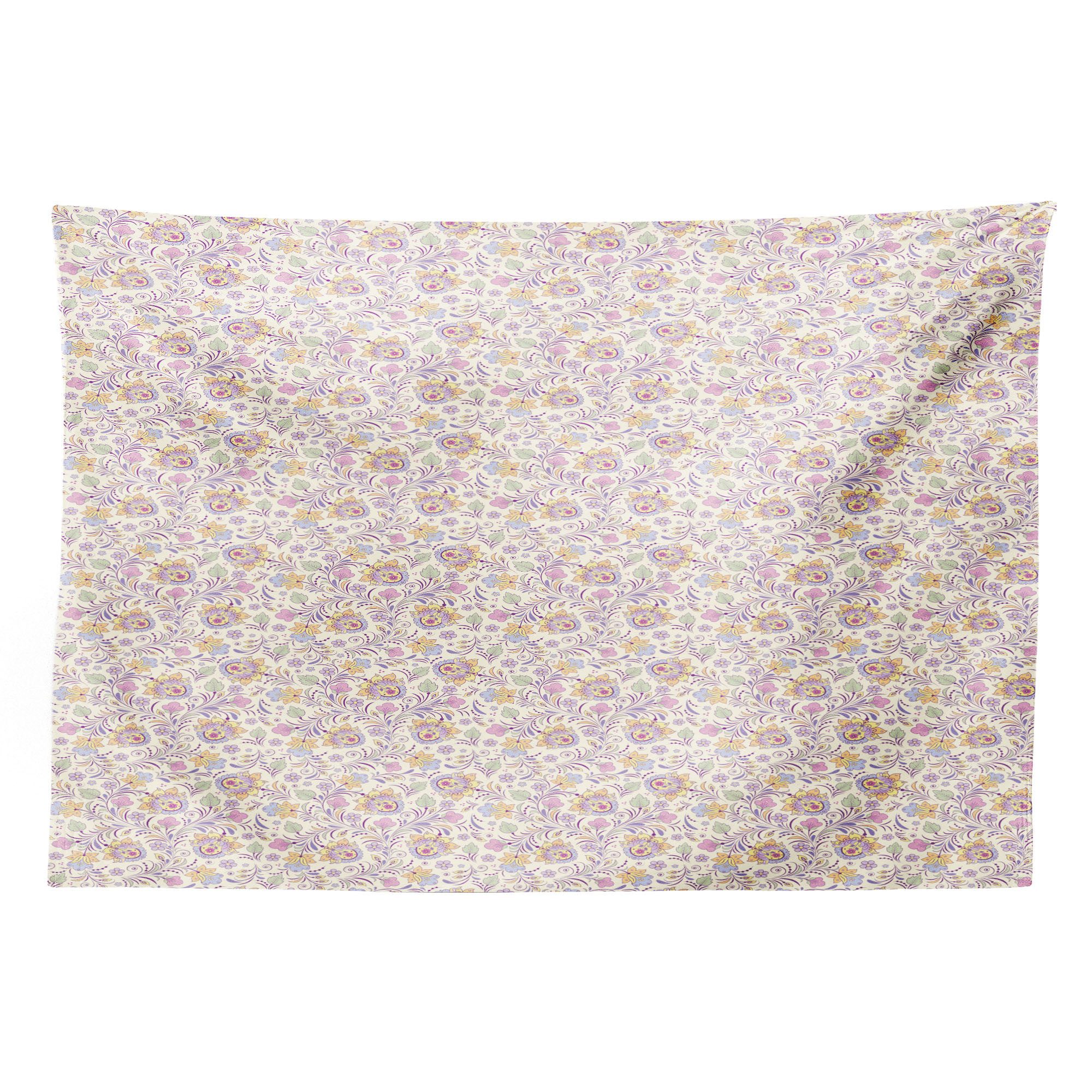 Abakuhaus Wandteppich aus Weiches Mikrofaser Stoff Für das Wohn und Schlafzimmer, rechteckig, Garten Pastell Frühling Natur