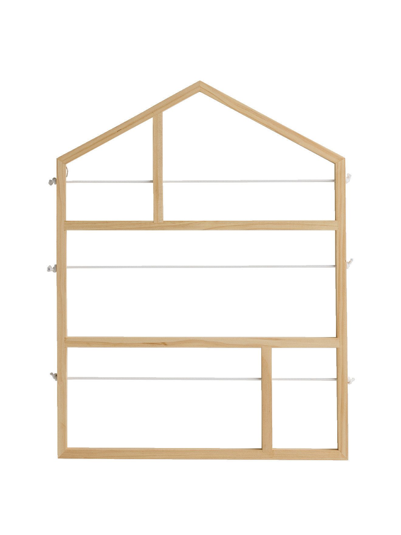 vertbaudet Messlatte Kinderzimmer Wand-Fotohalter aus Holz, Hausform