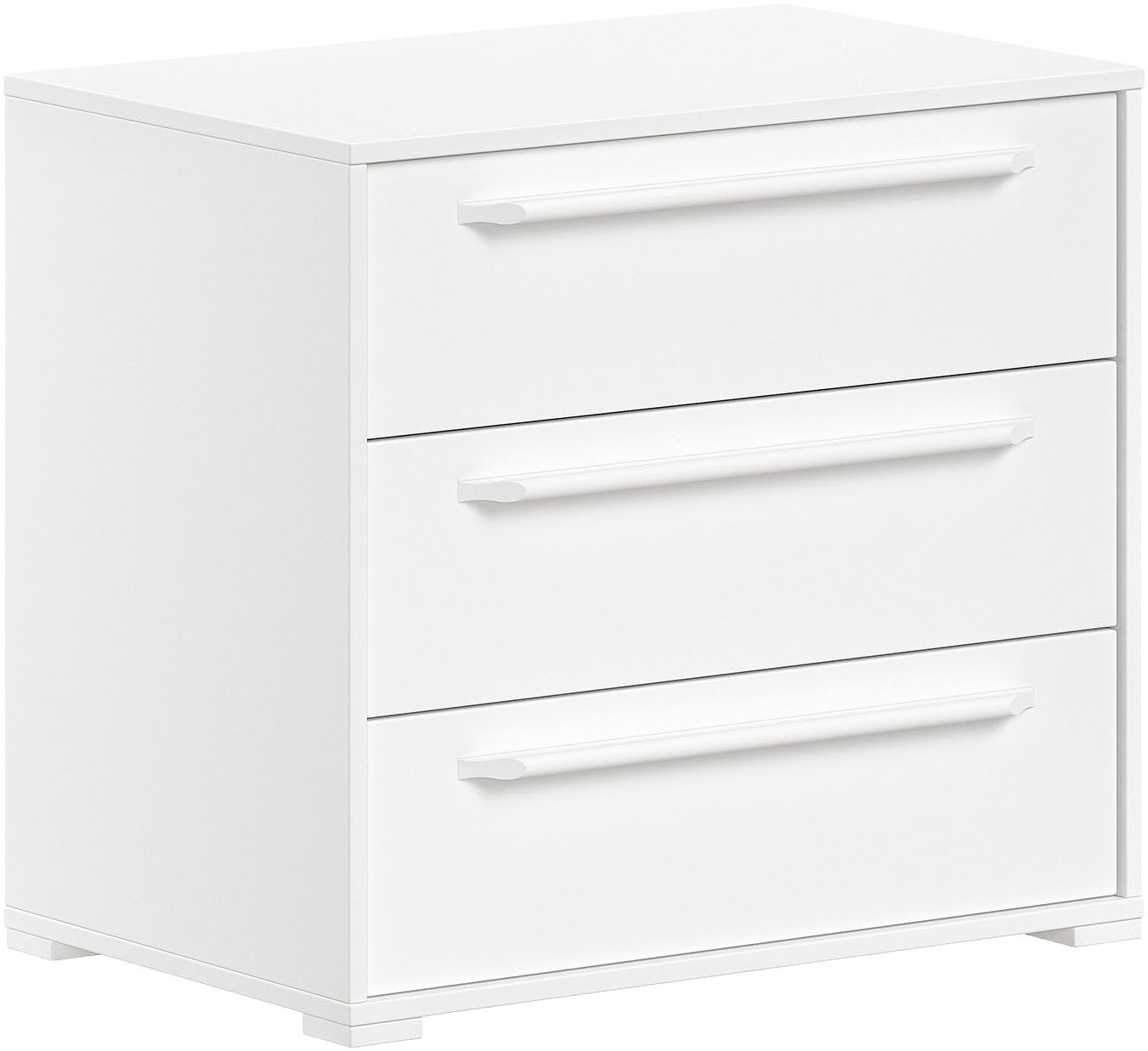 Vipack Schubkastenkommode SAM mit 3 geräumigen Schubladen und viel Stauraum (B/H/T ca. 67,7x61,7x43 cm) Schubladen mit Soft-Close), Pflegeleichte Oberfläche in Eiche oder Weiß Dekor