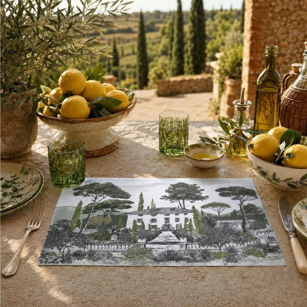 Garnier Thiebaut Platzset Palazzina Verde 33 x 45 cm von Garnier Thiebaut, (1 x Tischset)