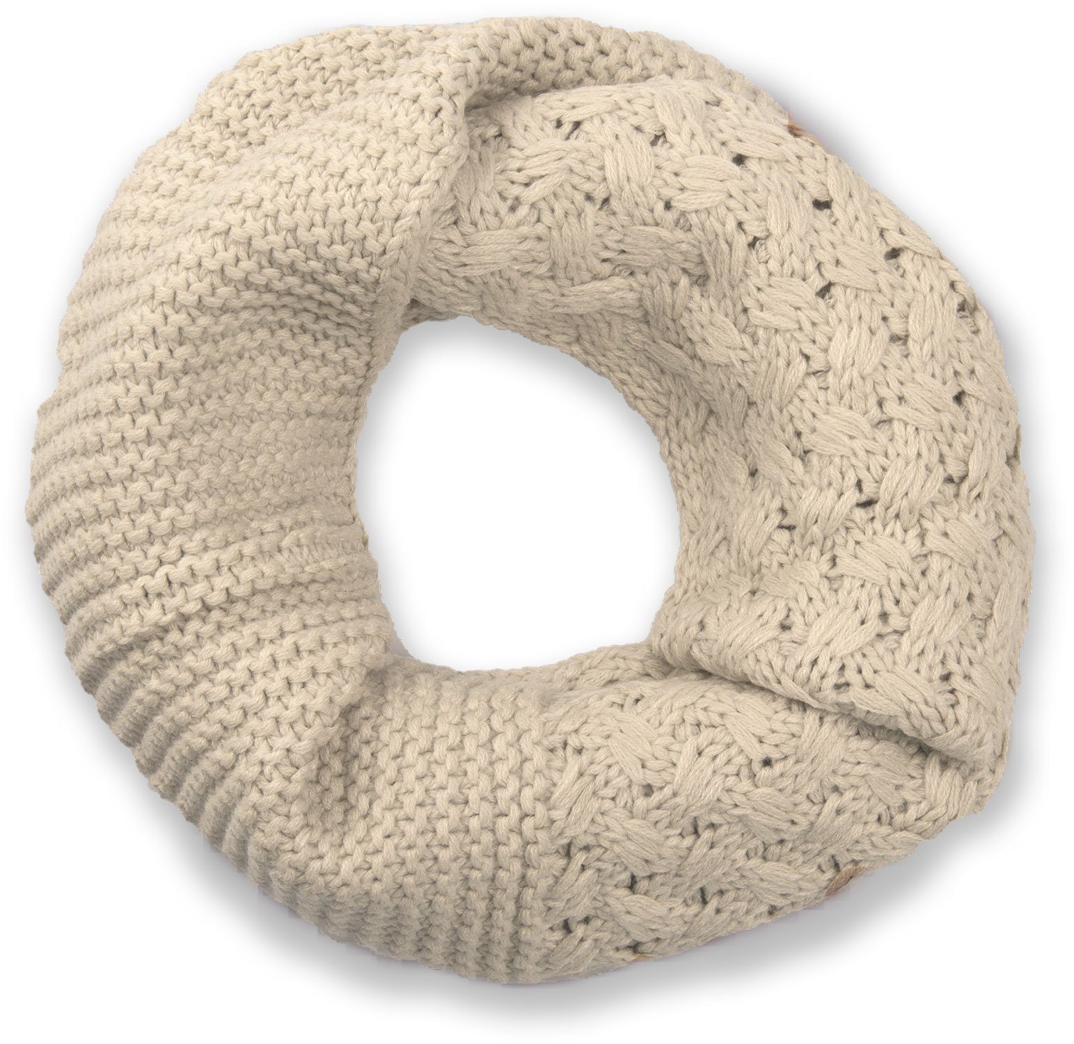 styleBREAKER Strickschal Strick Loop mit Mustermix, günstig online kaufen