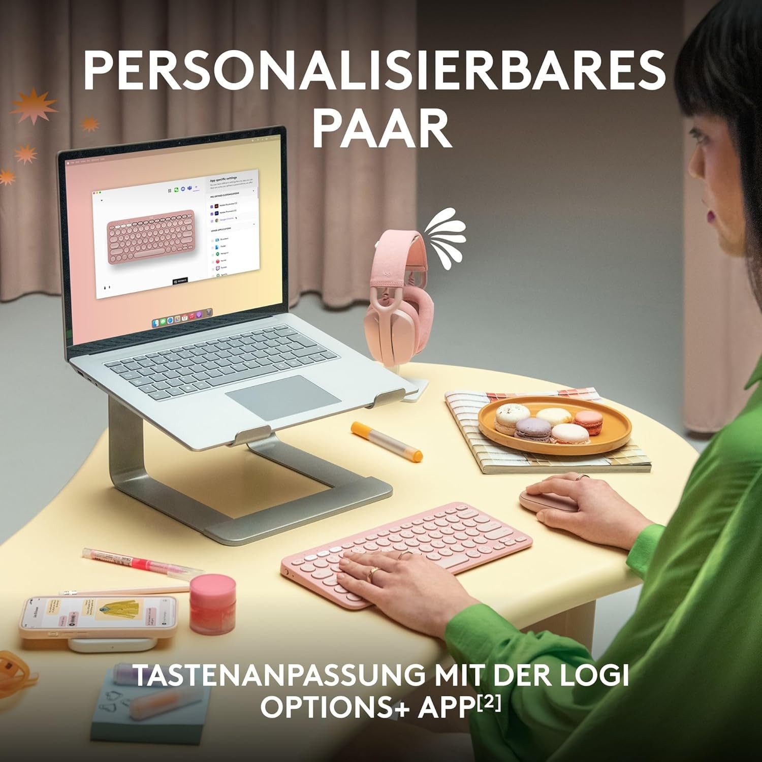 Logitech Pebble 2 Combo kabellose Tastatur und Maus (DE) Tastatur- und Maus-Set