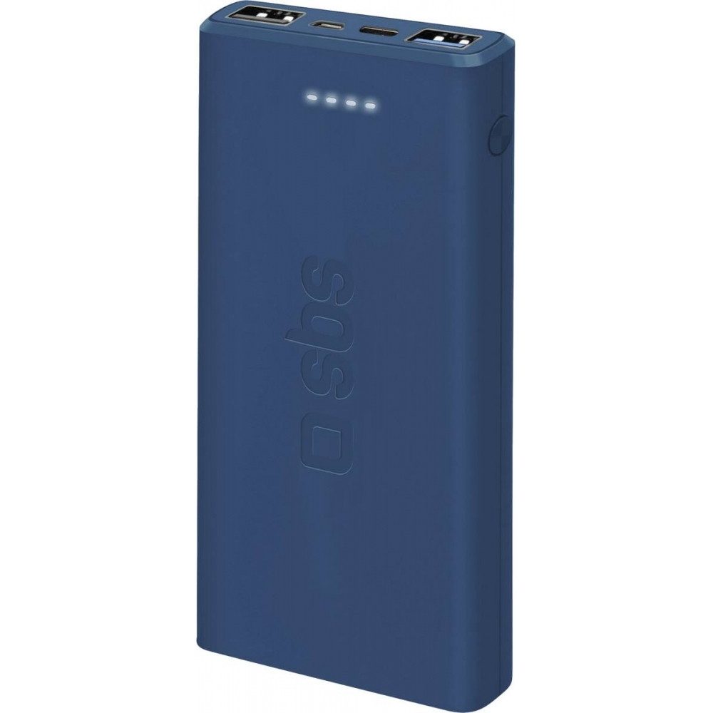 sbs SBS Powerbank 10.000 mAh Lightblue für Smartphones/Tablets Powerbank SBS Powerbank 10.000 mAh 2 USB 2.1 A Lightblue, Schnelles Aufladen in 30 Minuten