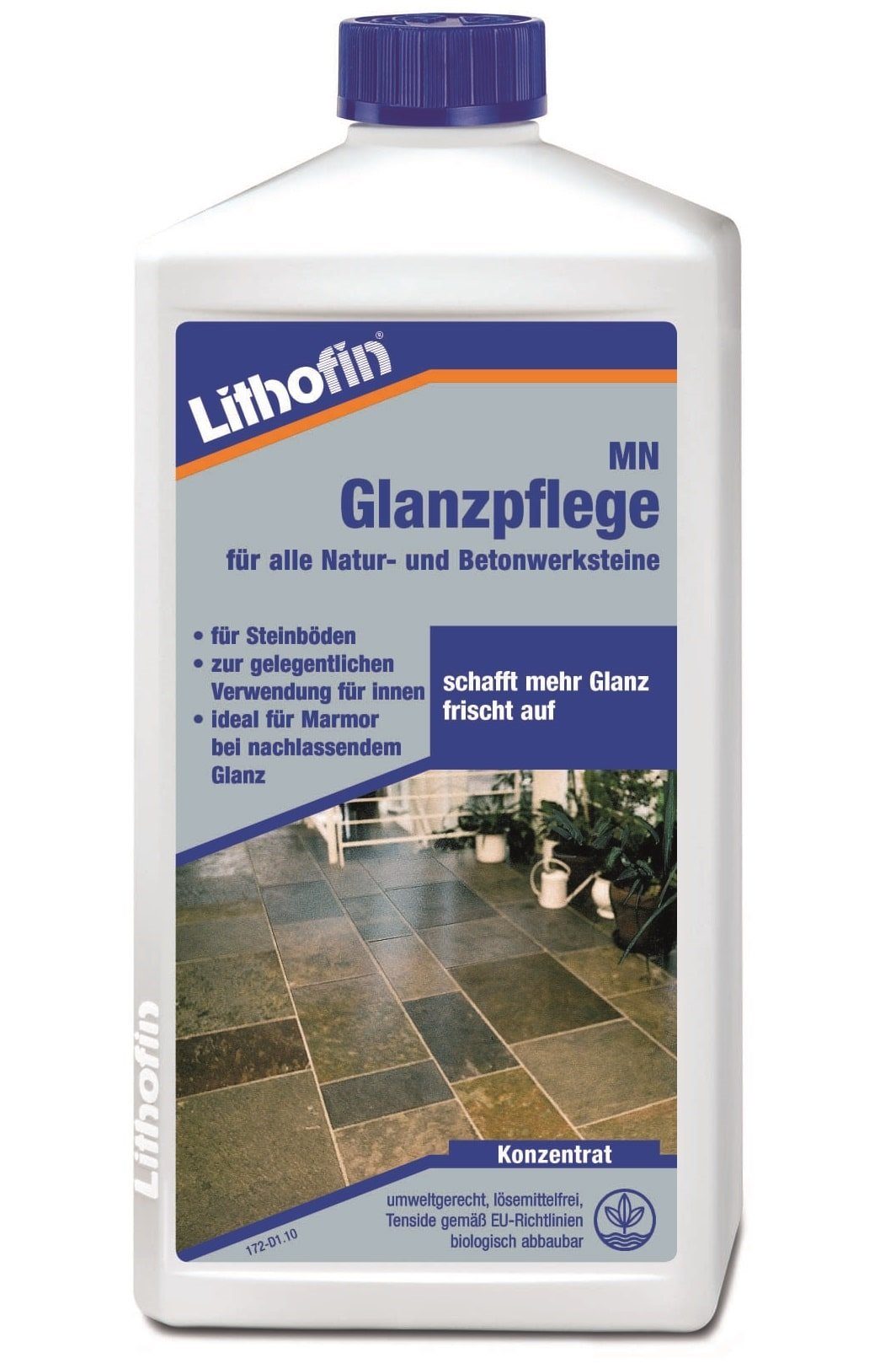 Betonstein Glanzpflege Ltr Naturstein-Reiniger 1 LITHOFIN Lithofin für und Marmorböden MN