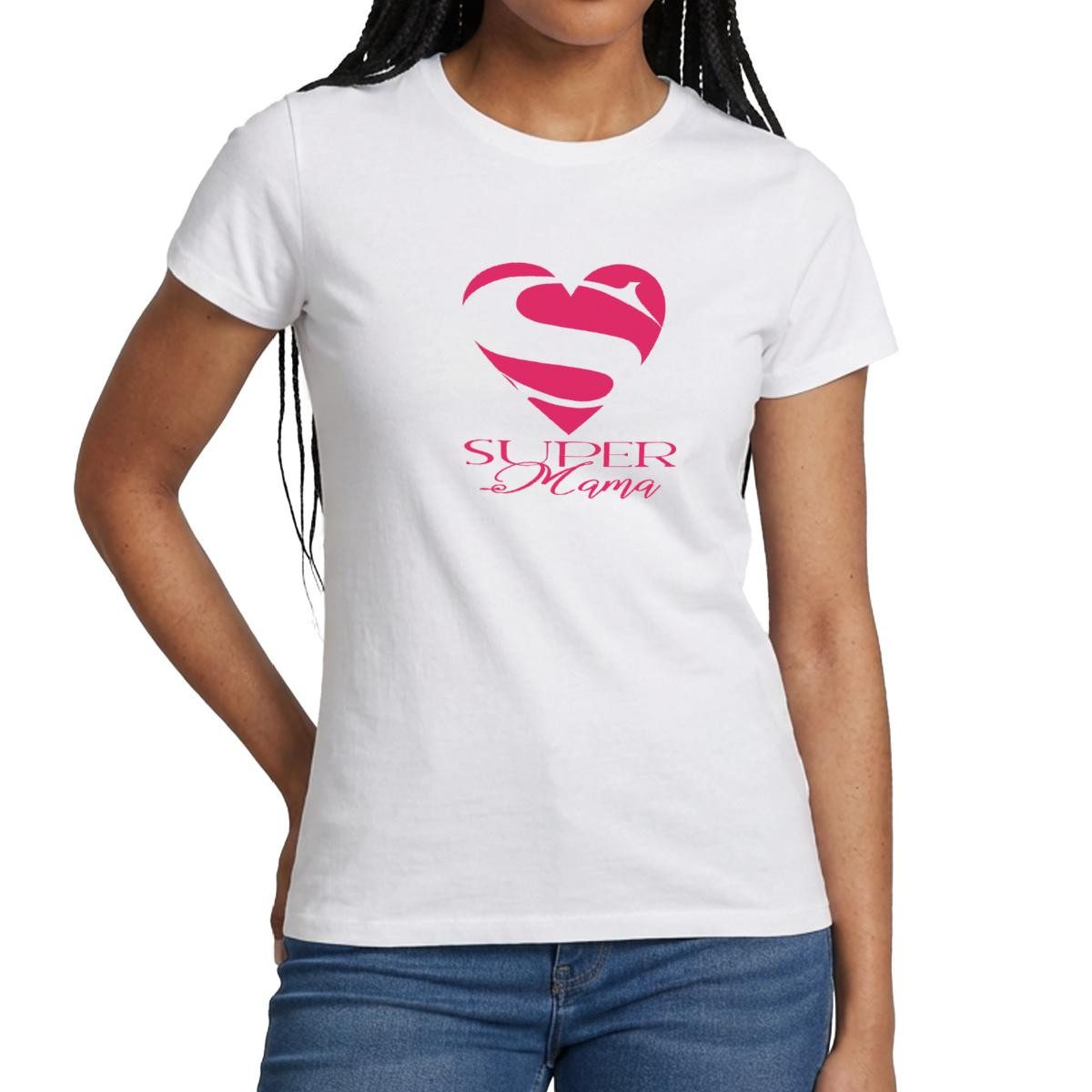 T-Shirt Supermama Herz Logo Frauen T-Shirt