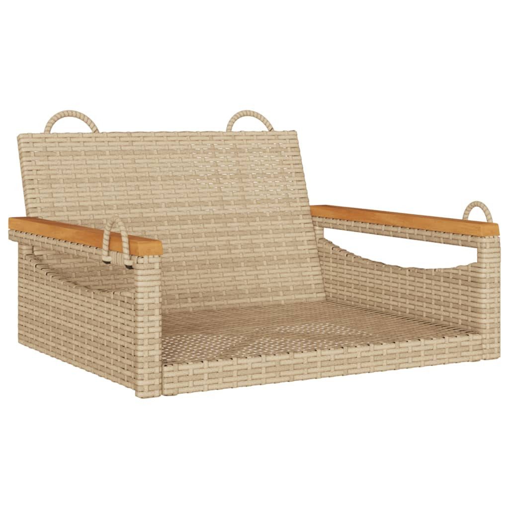 vidaXL Gartenbank Подвесноые стулья Beige 63x62x40 cm Poly Rattan (1-St)