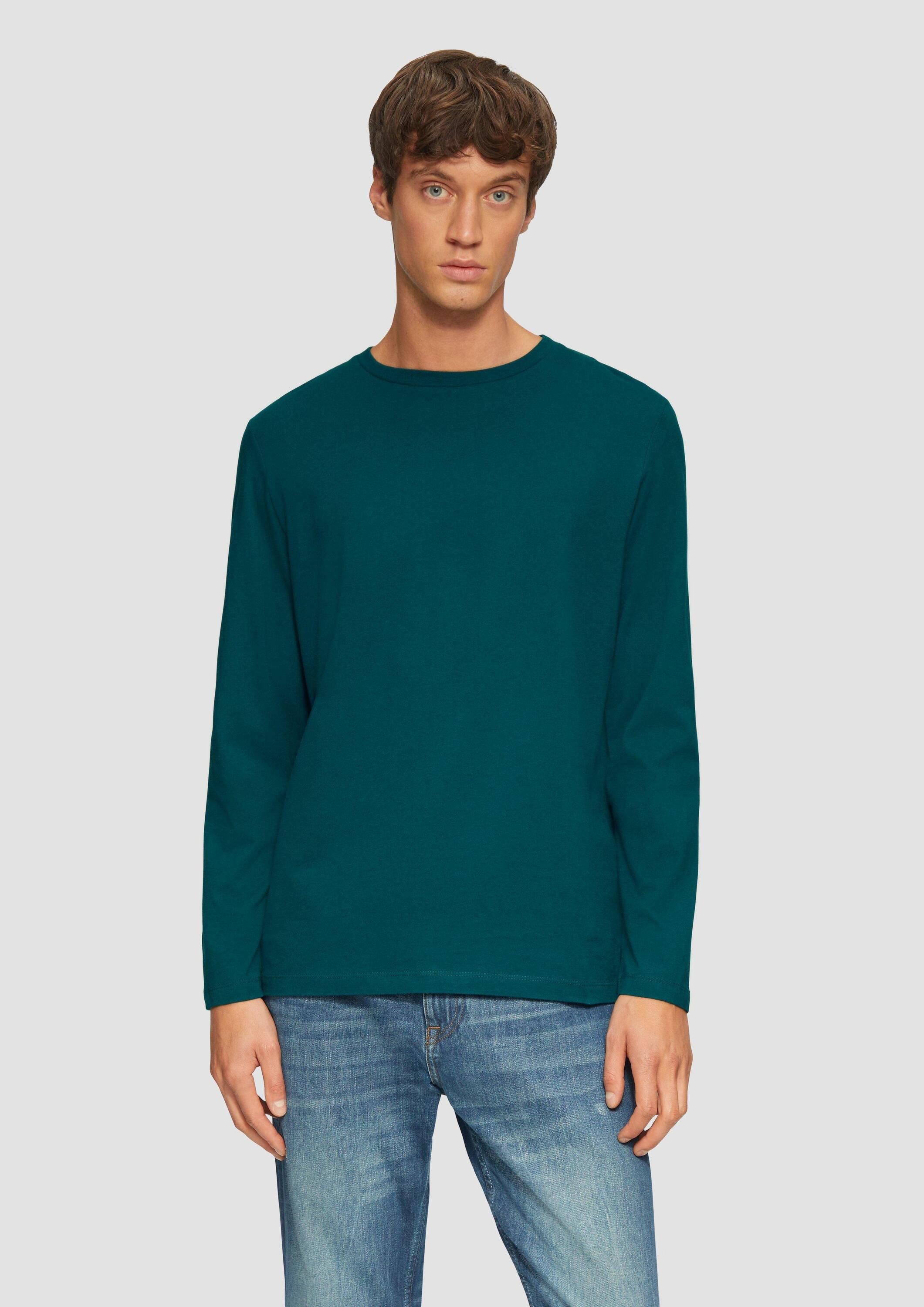 s.Oliver Langarmshirt T-Shirt Longsleeve aus Baumwolle mit Rundhalsausschni günstig online kaufen