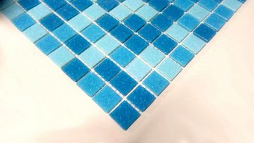 Mosani Bodenfliese Glasmosaik Mosaikfliesen hellblau blau Badfliese Duschrückwand