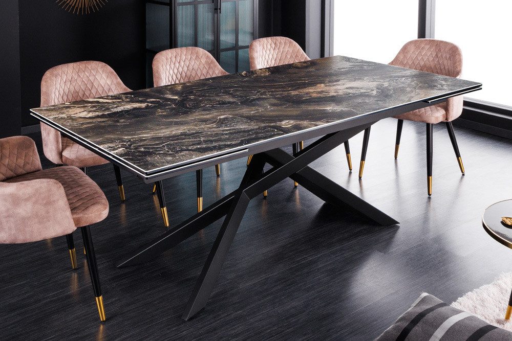 riess-ambiente Esstisch EUPHORIA 180-220-260cm taupe - Keramik made in Italy (Einzelartikel, 1-St), 3 Auszugsstufen für bis zu 12 Personen – ideal für Dein Esszimmer