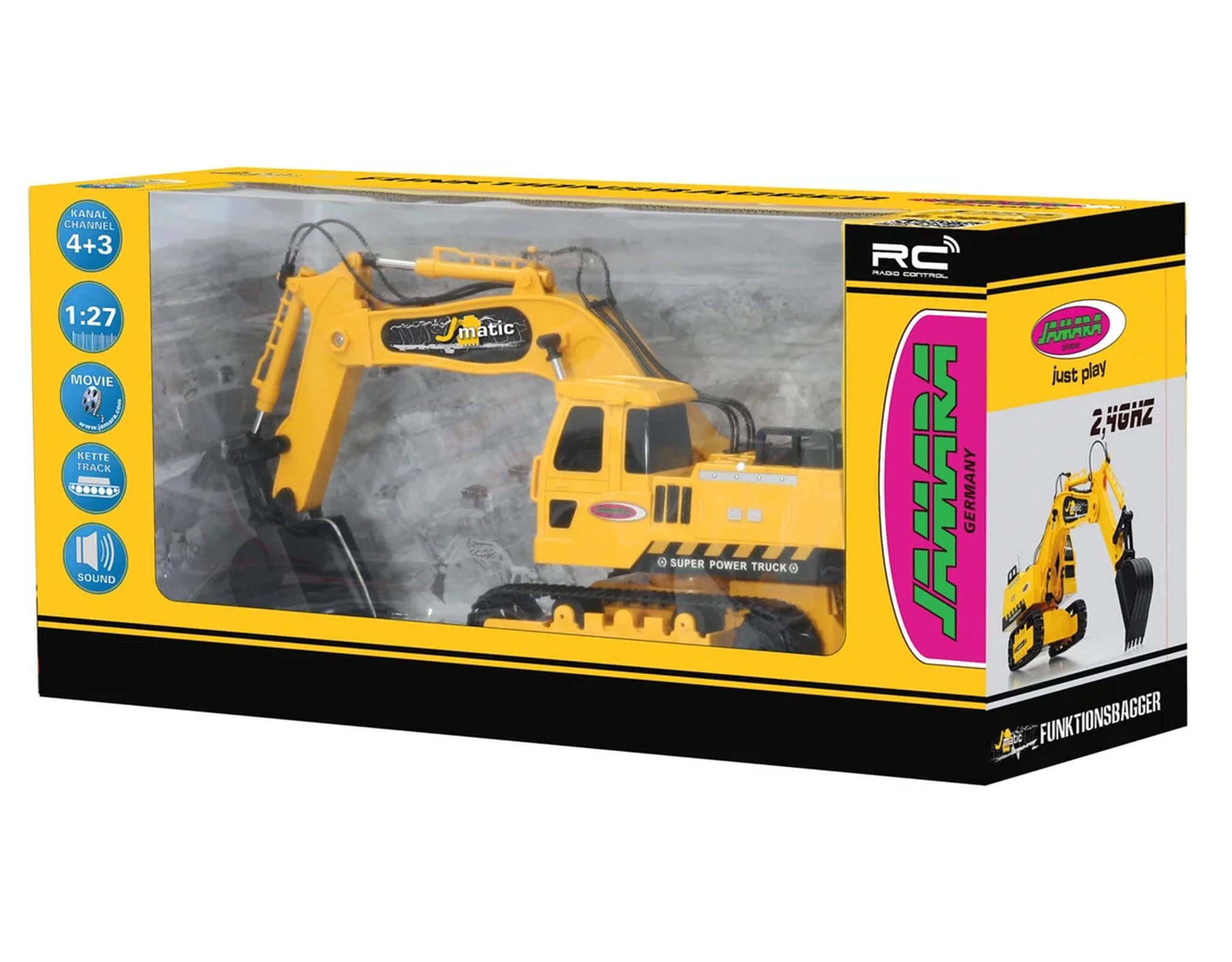 Jamara Elektro-Kinderbagger JAMARA RC Spielzeug-Bagger Baufahrzeug-Spielzeu günstig online kaufen