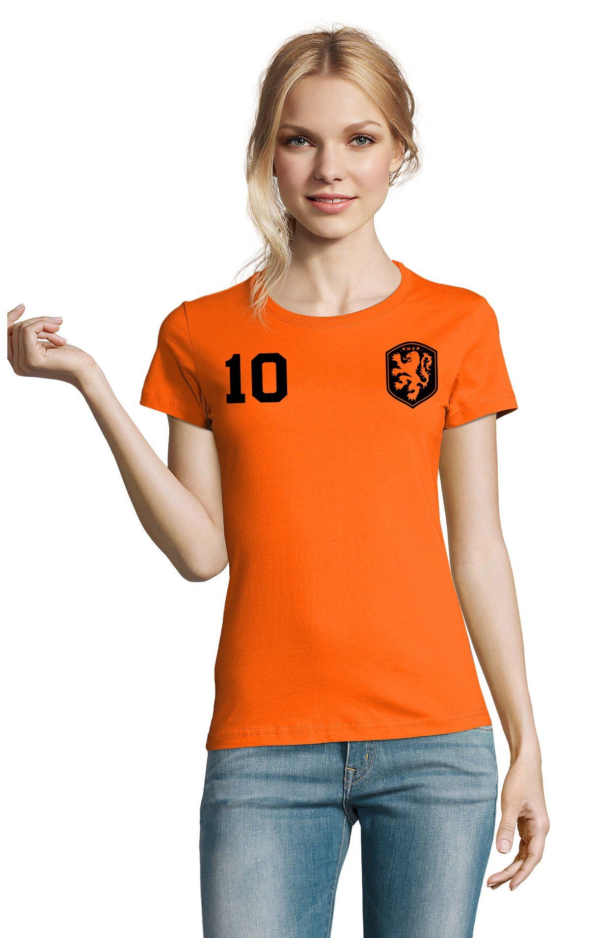 T-Shirt Damen Niederlande Holland Sport Trikot Fußball Meister WM EM