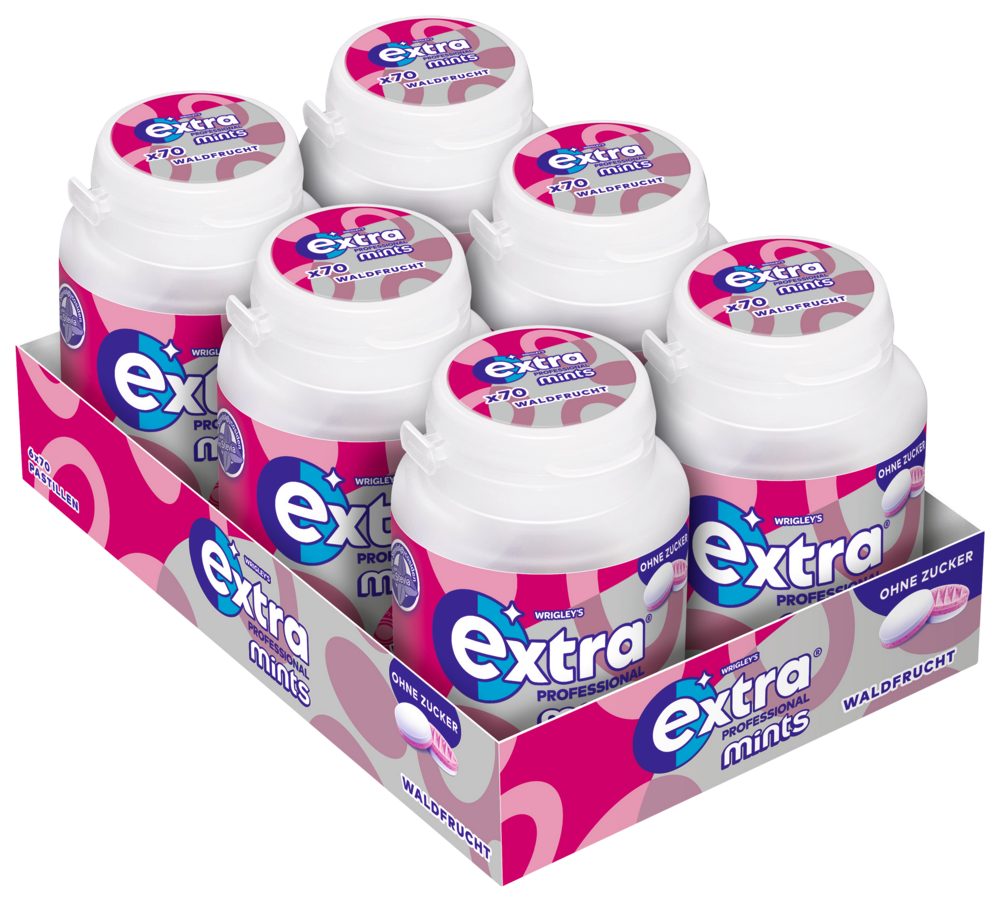 Mars GmbH Süßigkeit EXTRA PROFESSIONAL Mints Dose Waldfrucht 6x70 Dragees