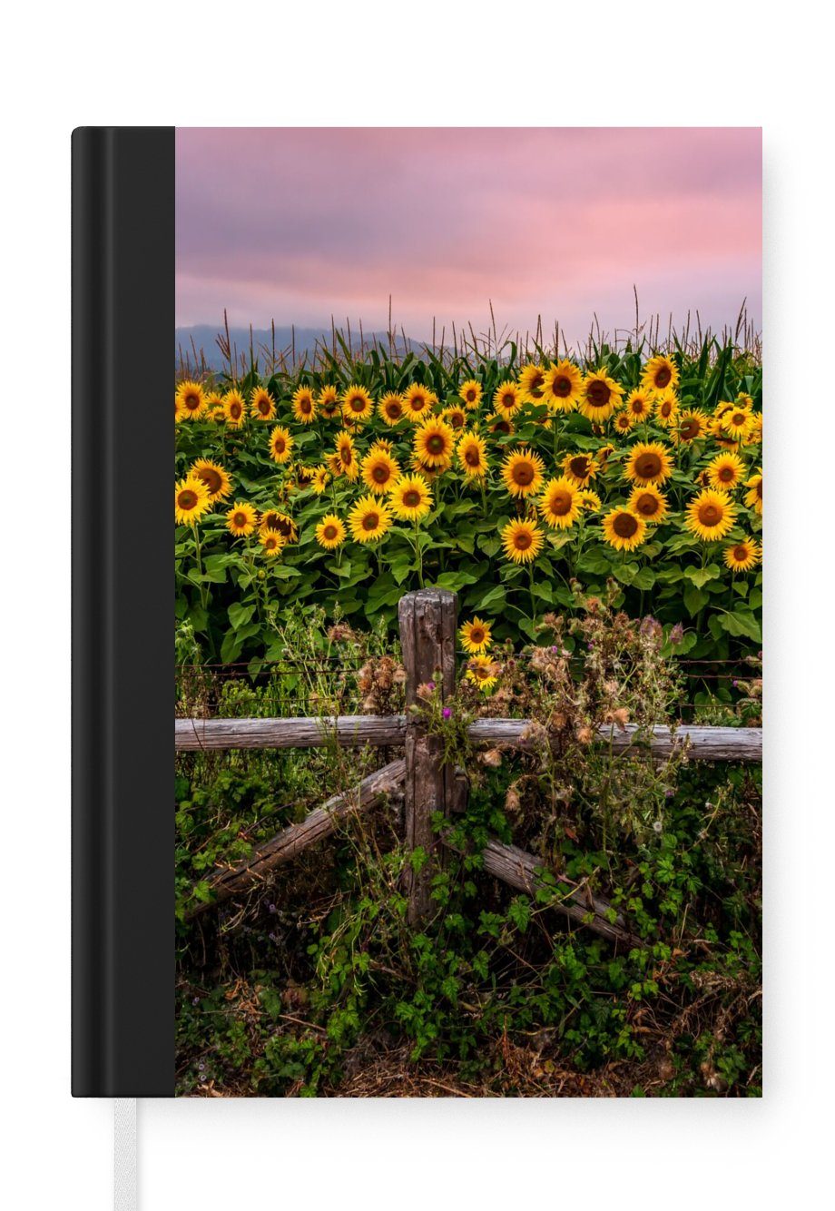 MuchoWow Notizbuch Sonnenblume - Blumen - Pflanzen, Journal, Merkzettel, Tagebuch, Notizheft, A5, 98 Seiten, Haushaltsbuch