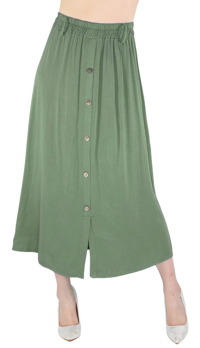 dy_mode Strandrock Damen Sommerrock in Midi-Länge günstig online kaufen