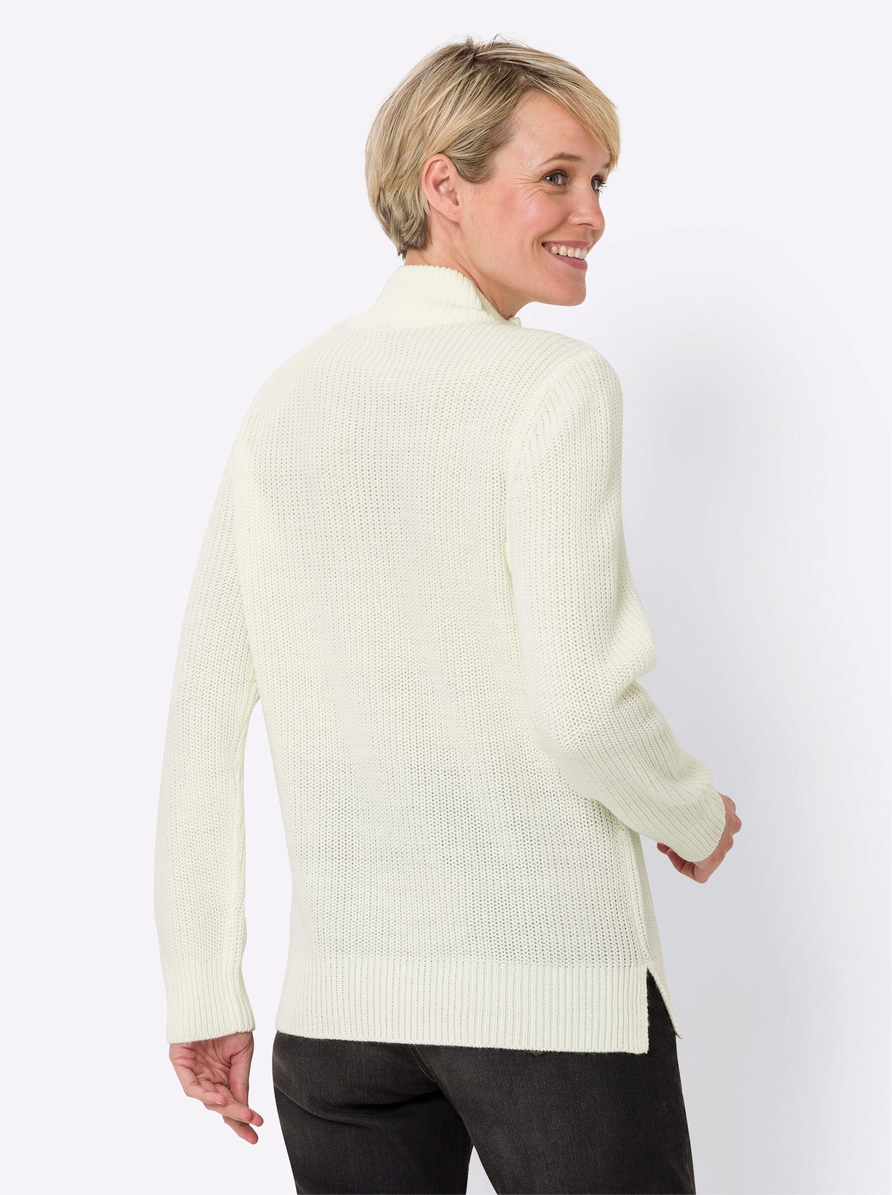 Sieh an! Strickpullover Stehkragenpullover . günstig online kaufen