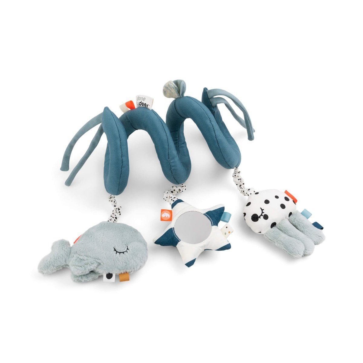 Done by Deer Greifspielzeug Activity Spirale Sea friends Blau Greifling Beißring Lernspiel