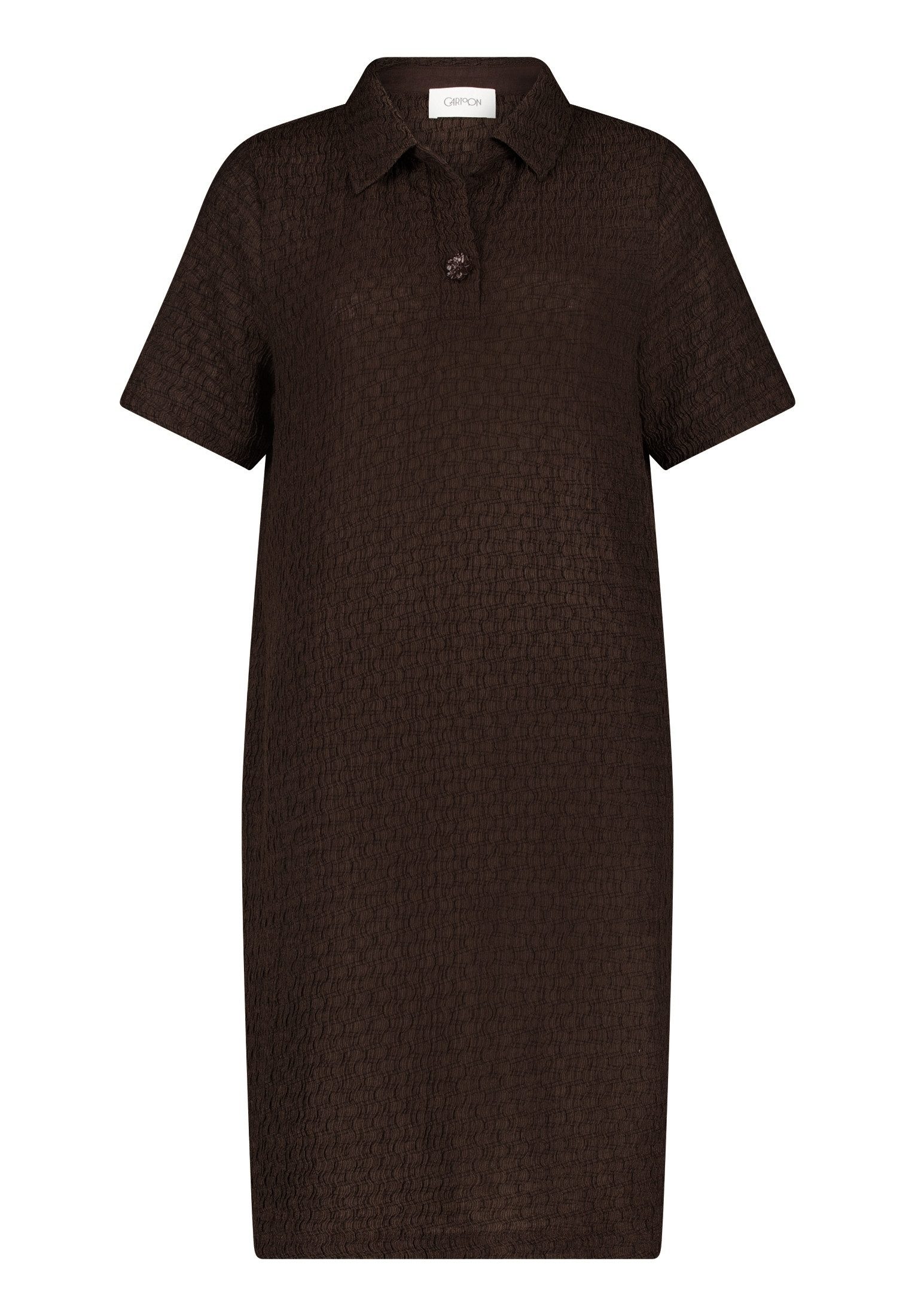 Cartoon Polokleid Damen mit Eingrifftaschen
