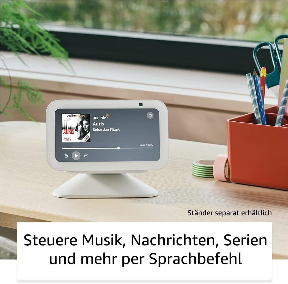 Amazon Echo Show 5 (Neueste Generation), Kompakter smarter Touchscreen Lautsprecher (15 W, Alexa Sprachsteuerung, Smart-Home-Steuerung)