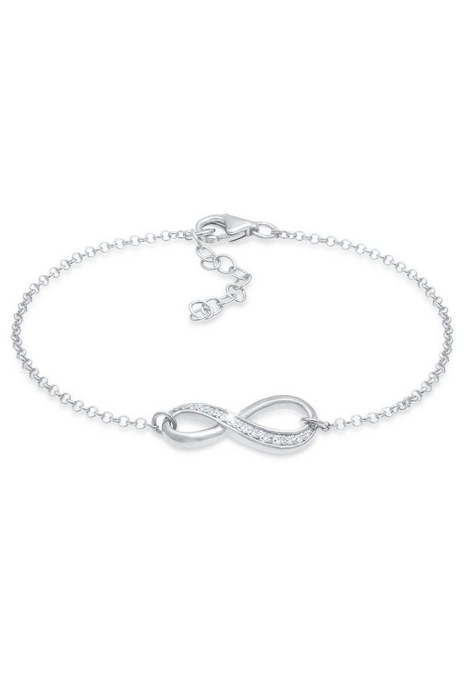 Elli Armband Infinity / Unendlichkeit Zirkonia 925 Silber, Infinity