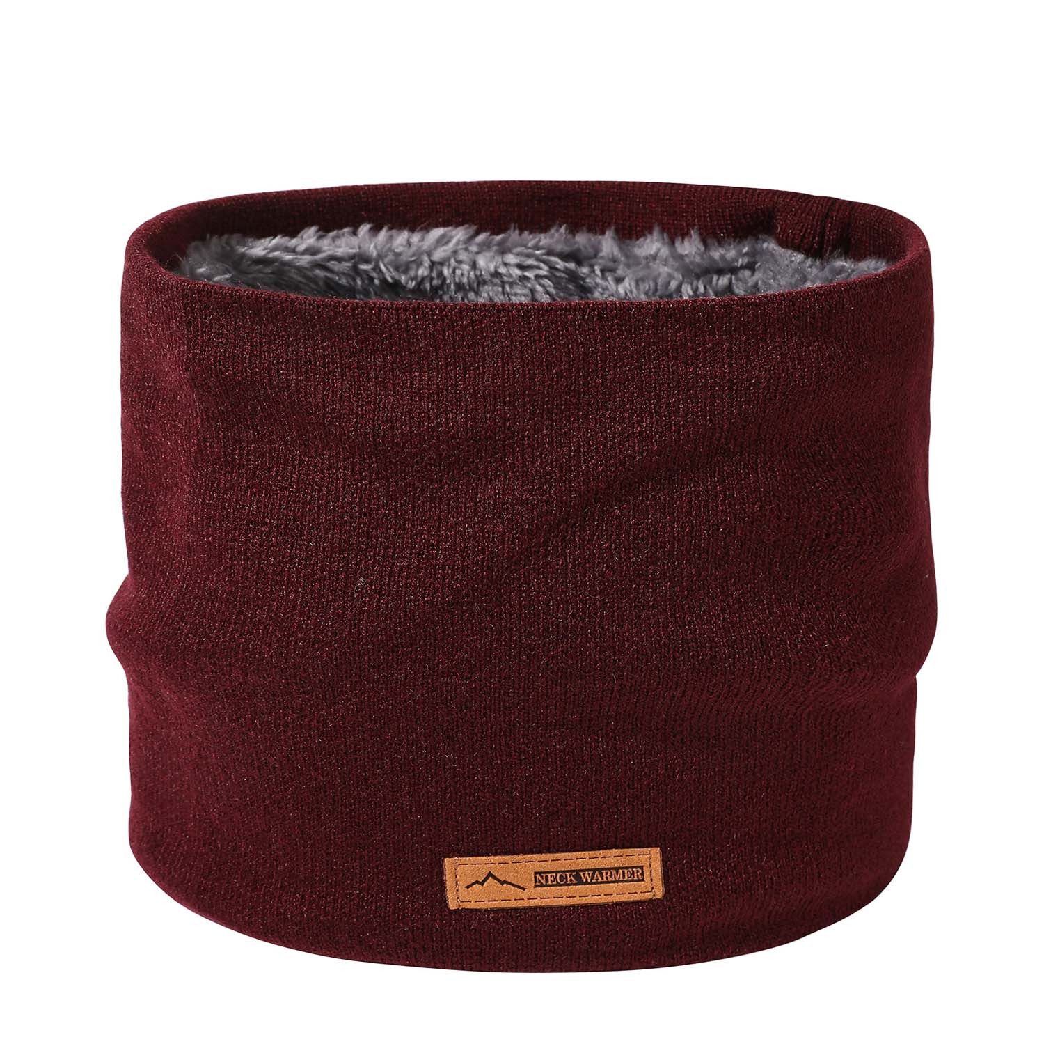 trends for living Halswärmer Winterlicher fleecegefütterter Nackenwärmer Nackenschutz winddicht rot