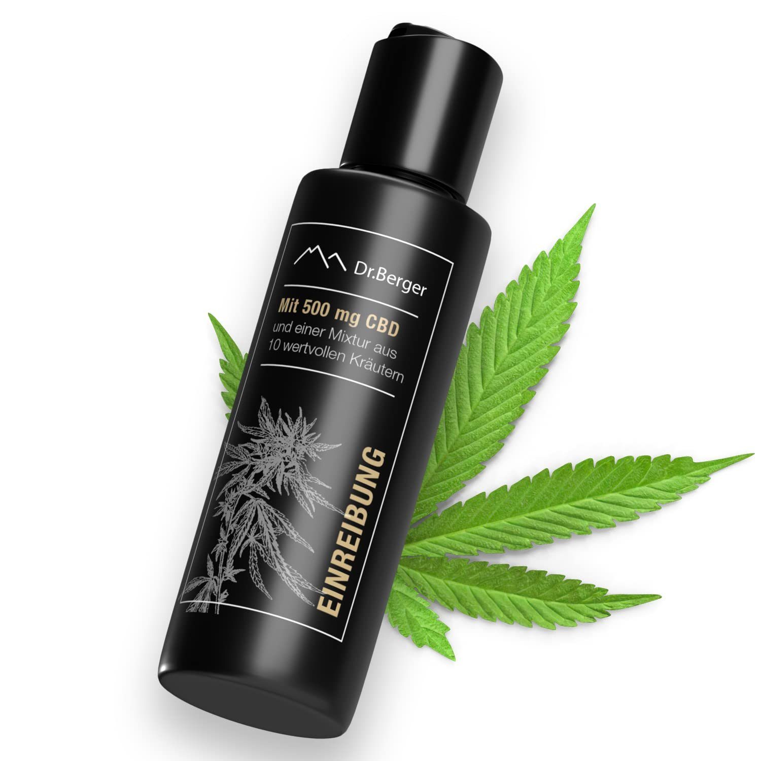 Dr. Berger Hautcreme "Black Edition" Einreibung 250 ml, mit 500 mg CBD