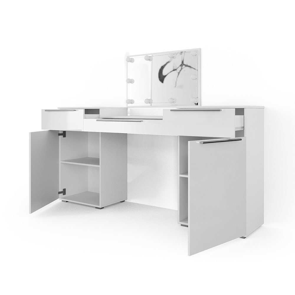 Vicco Schminktisch Lilli, Weiß Hochglanz, 190 günstig online kaufen