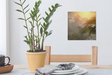 OneMillionCanvasses® Leinwandbild Schöner Sonnenuntergang über dem Dschungel des Corcovado-Nationalparks, (1 St), Leinwand Bilder für Wohnzimmer Schlafzimmer