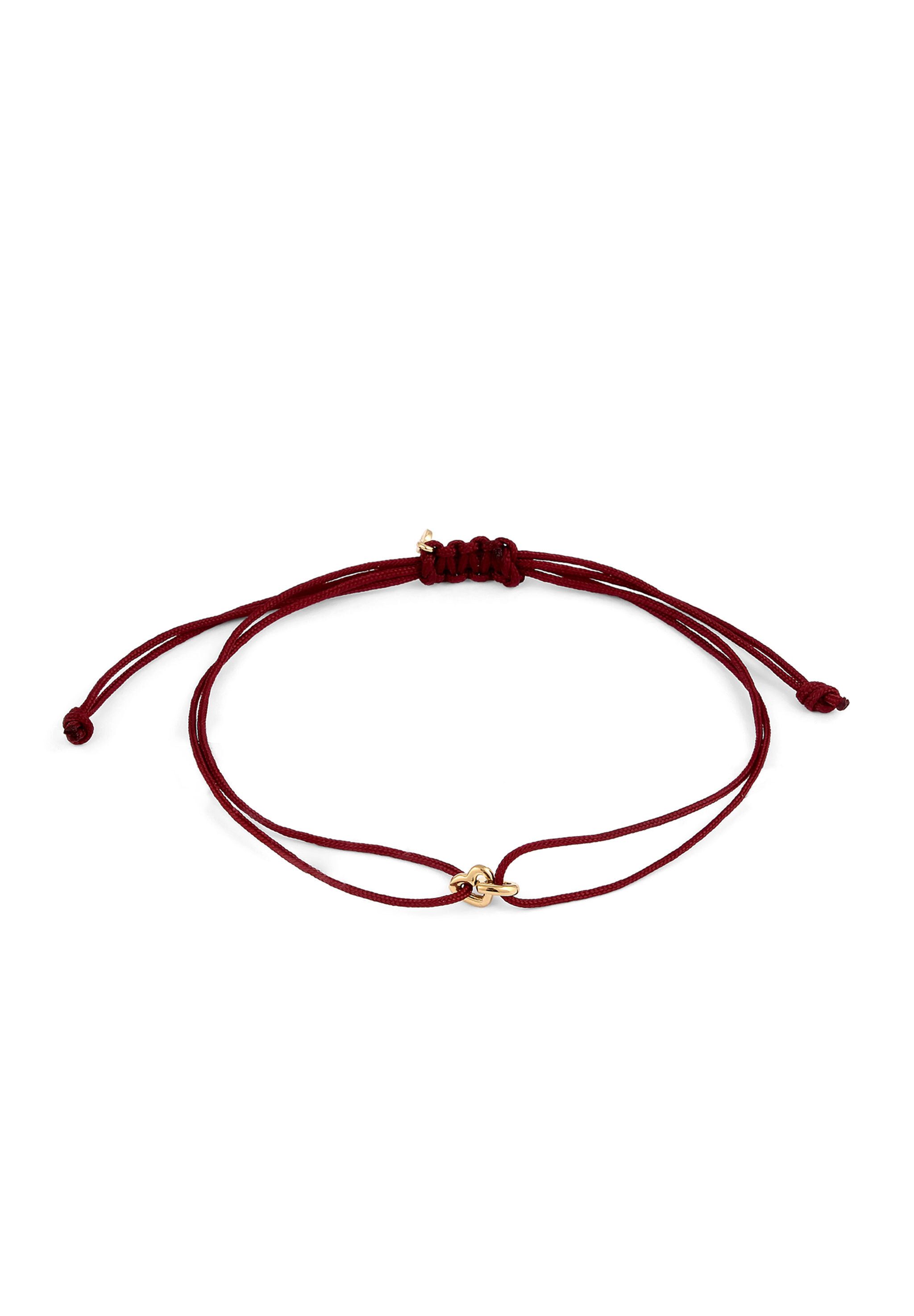 Armband Nylon mit Herz 925 Sterling Silber