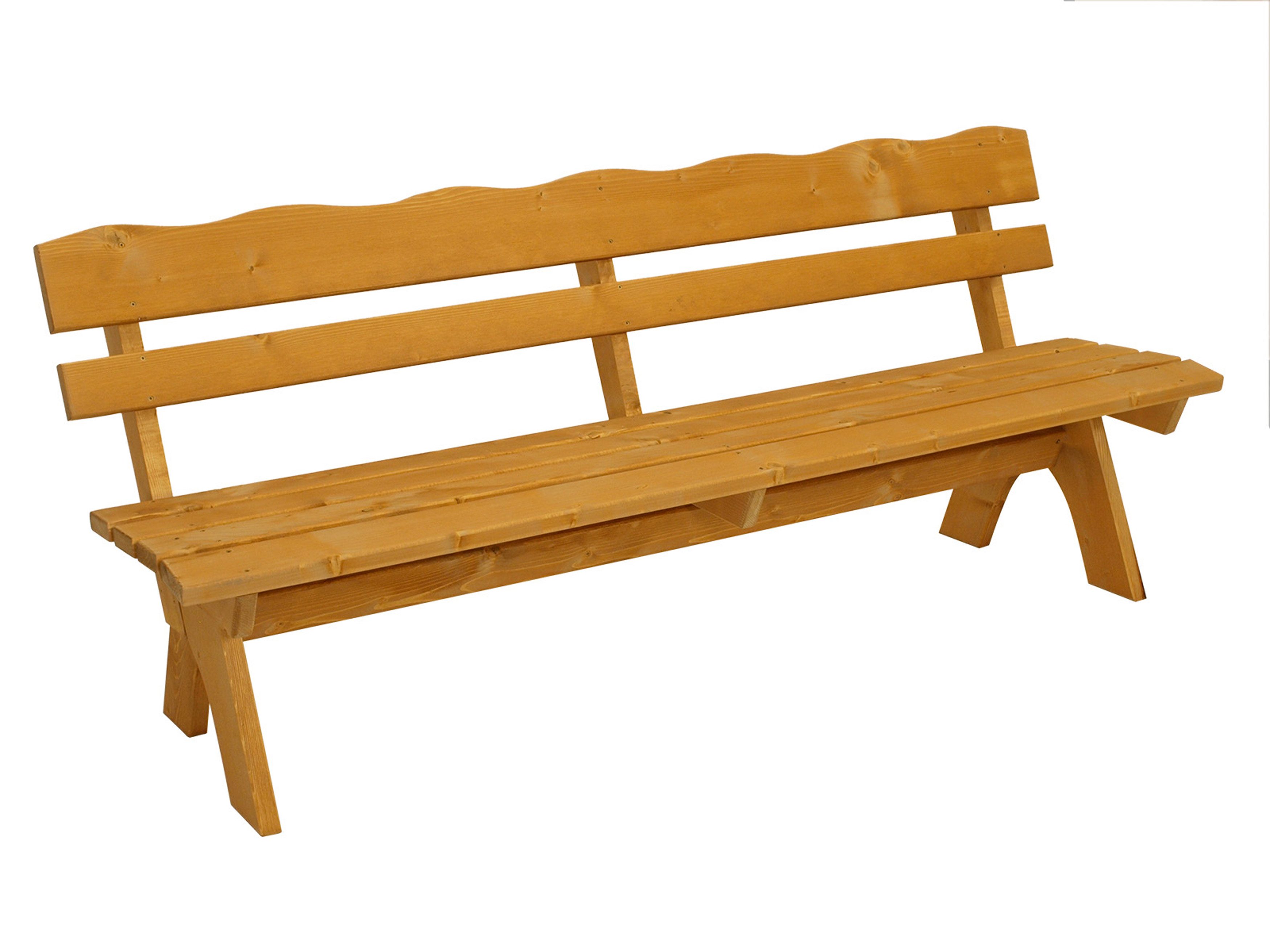 TPFGarden Gartenbank Drieburg (Hochwertige Outdoor Gartenbank, 1-St., Sitzbank Outdoor Gartenbank 4-Sitzer 200cm), Holzbank aus massivem Kiefernholz - Hochwertige Verarbeitung