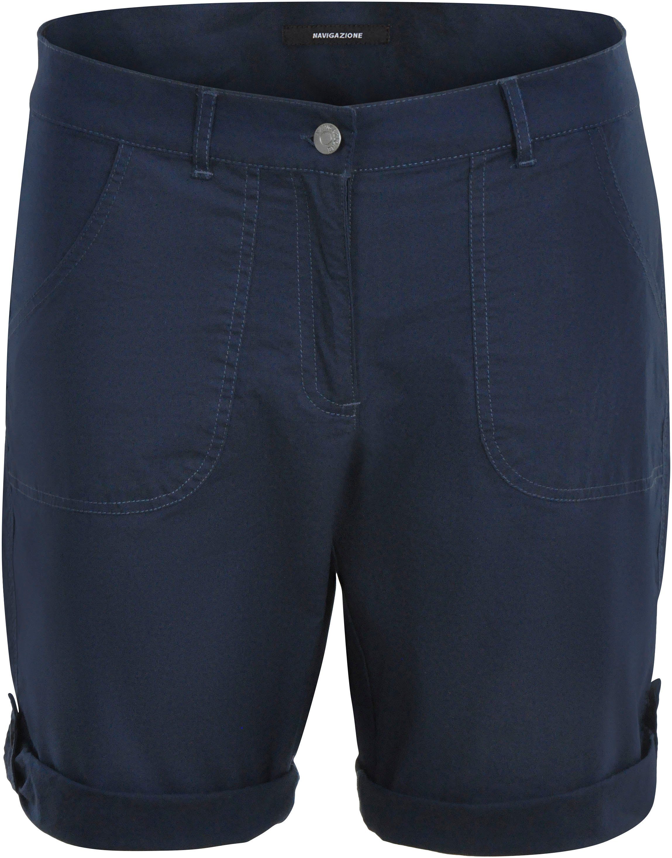 NAVIGAZIONE Bermudas mit Krempelriegel navy