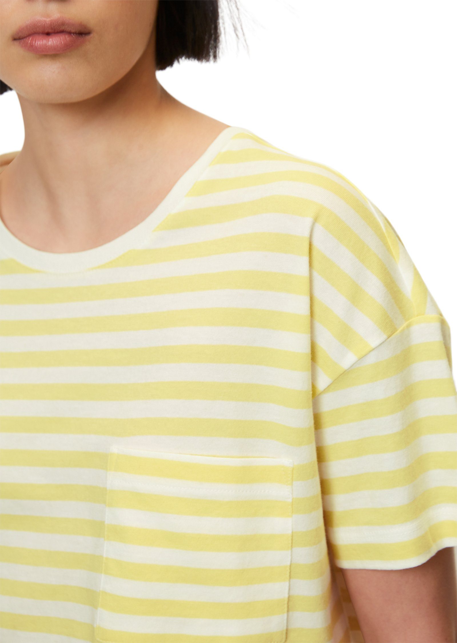 T-Shirt O'Polo aus softem gelb Jersey DENIM Single Marc