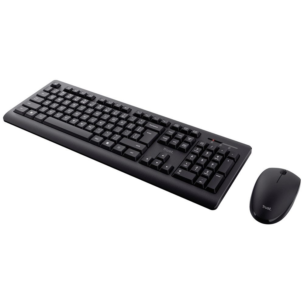 Trust Trust Primo Funk Tastatur, Maus-Set Deutsch, QWERTZ Schwarz Tastatur- und Maus-Set