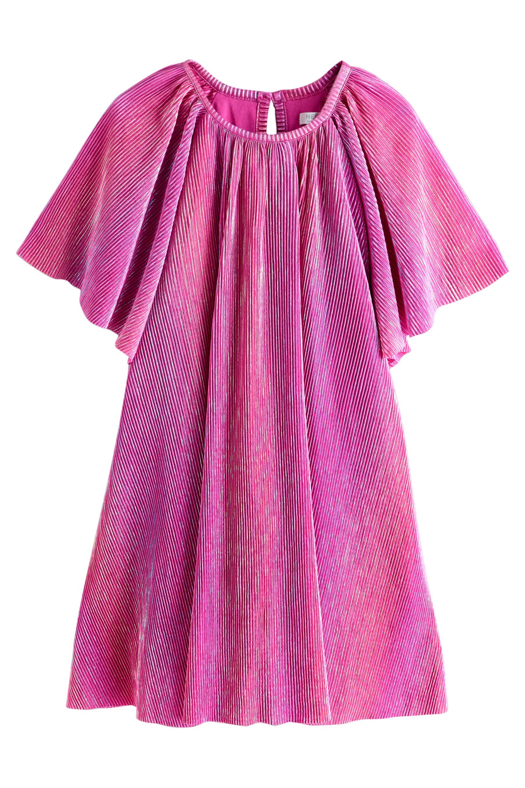 Next Partykleid Glitzendes Partykleid mit Flügelärmeln (1-tlg)