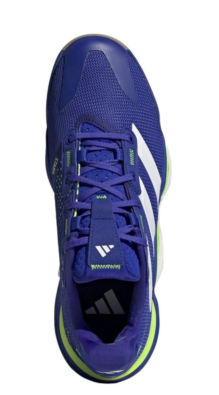 adidas Performance Hallen-Indoorschuhe Stabil 16 dunkelblau/weiss/grün Herren Badmintonschuh – Bild 3 von 5