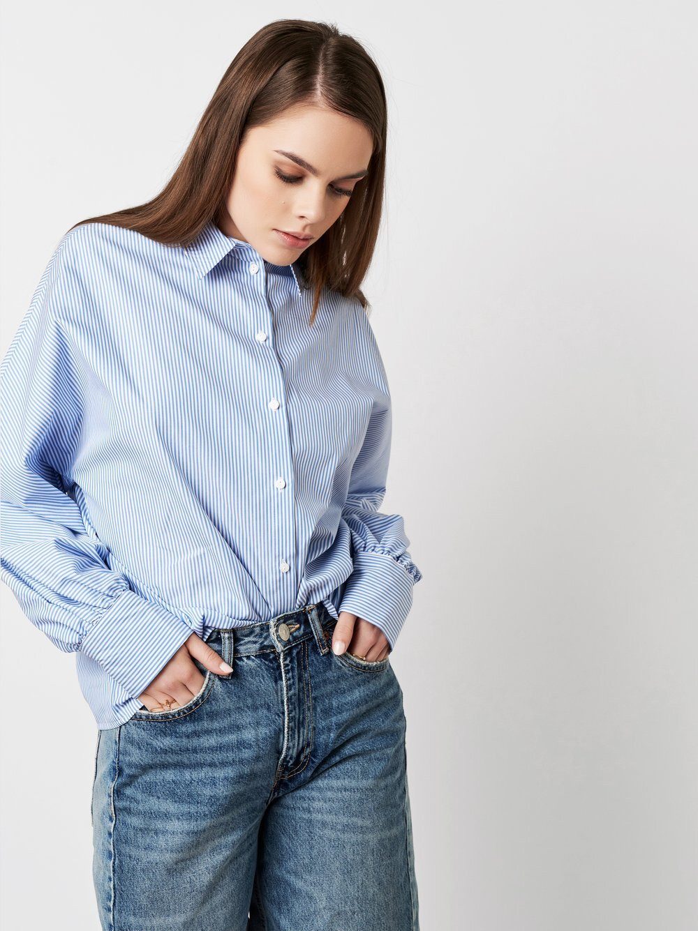 DESOTO Klassische Bluse Lou mit Hemblusenkragen