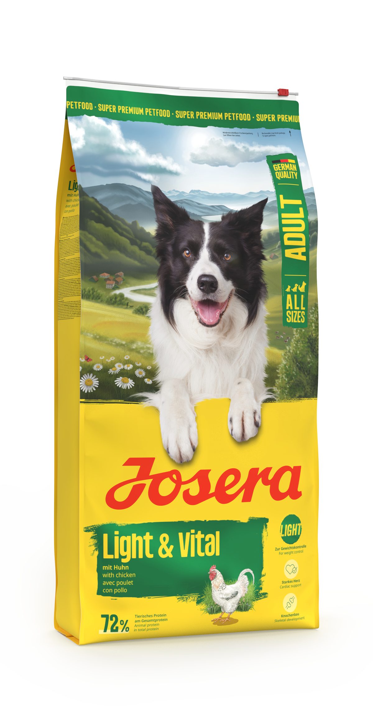 Josera Light & Vital 12,5kg, Trockenfutter für: Hunde, Adult All Size, für ausgewachsene Hunde aller Größen